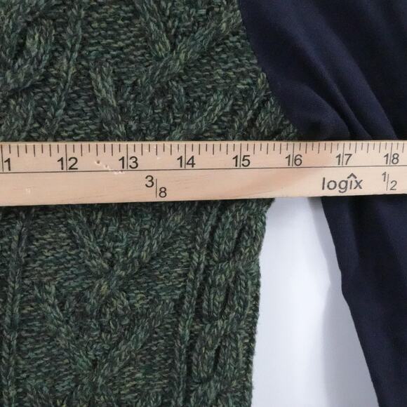 Pilcro And The Letterpress Sweater Womens Small Green Wool‎ Blend Knit Pullover - Picture 4 of 13